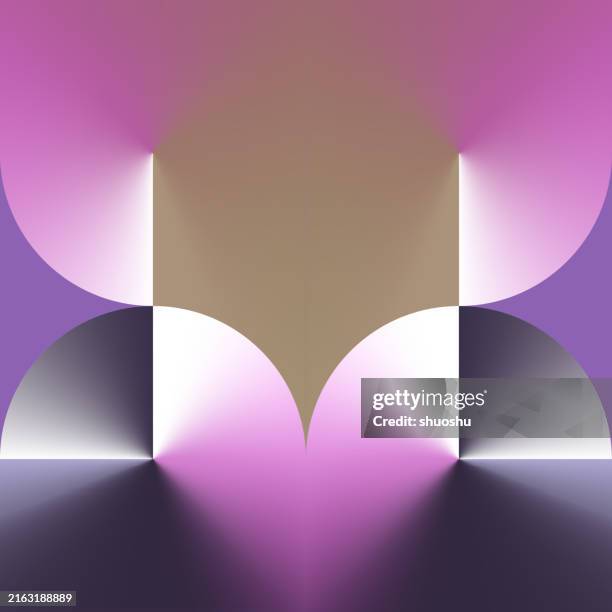 abstract semi-circle gradient light effect background - fractal background stock illustrations