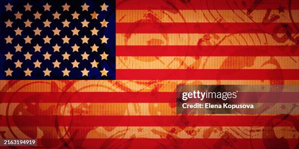 illustrations, cliparts, dessins animés et icônes de jour d’élection, campagne électorale politique. vote aux états-unis, conception de la bannière. débats de l’élection présidentielle américaine. affiche de vote grunge avec drapeau américain et icônes des partis démocrate et républicain. - for sale petite phrase