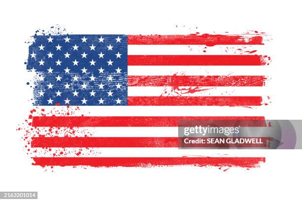 painted usa flag - american flag painting stock pictures, royalty-free photos & images