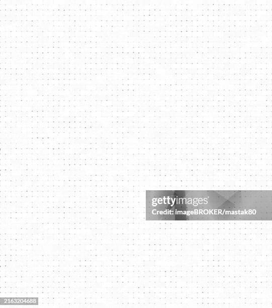 a sheet of white graph paper with a grid of small dotted lines creating a minimalistic background, background image - ruitjespapier stockfoto's en -beelden