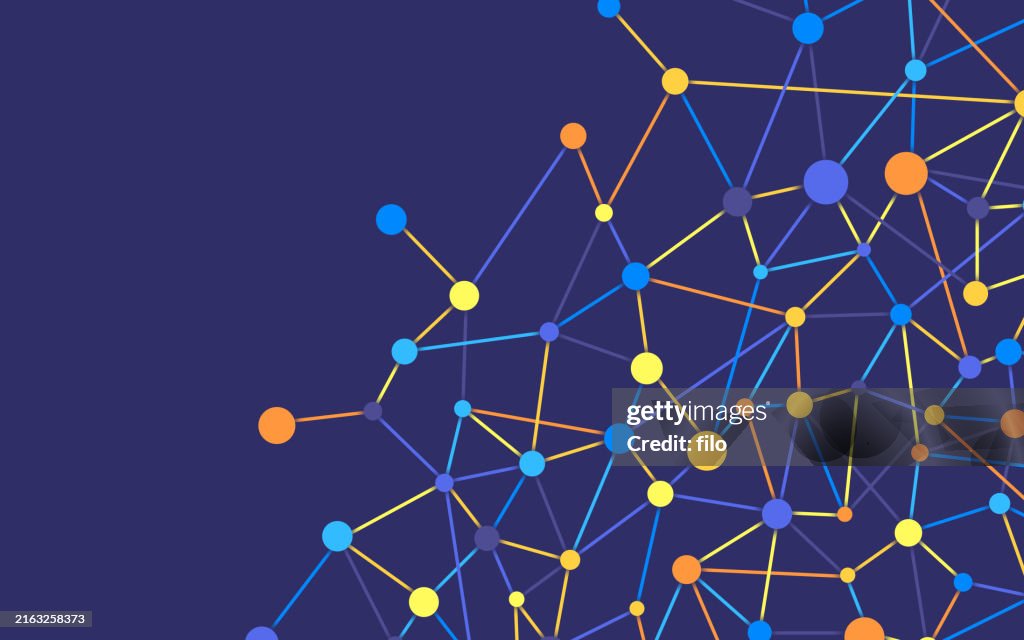 Tech Grid Artificial Intelligence Abstract Background High-Res Vector ...