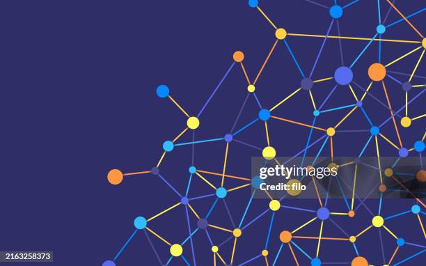 tech grid artificial intelligence abstract background - synapse stock illustrations