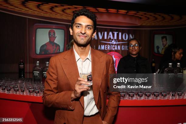 Karan Soni attends Aviation American Gin at Marvel Studios Deadpool & Wolverine Premiere on July 22, 2024 in New York City.