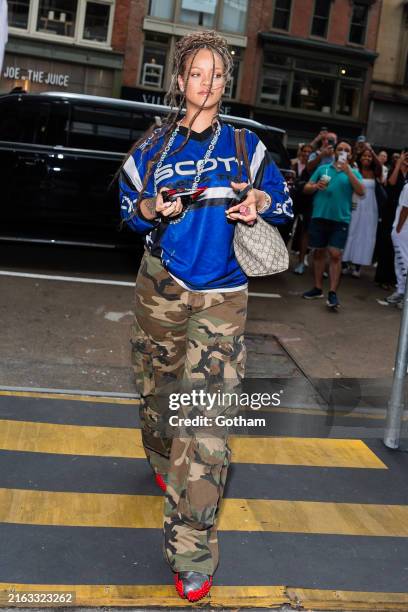Rihanna is seen in the Flat Iron District on July 23, 2024 in New York City.