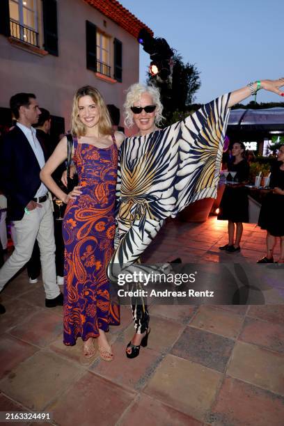 Ellen von Unwerth and Rebecca Fourteau attend the Summer Gala by Gala One at Golf Club Saint-Tropez on July 23, 2024 in Gassin, France.