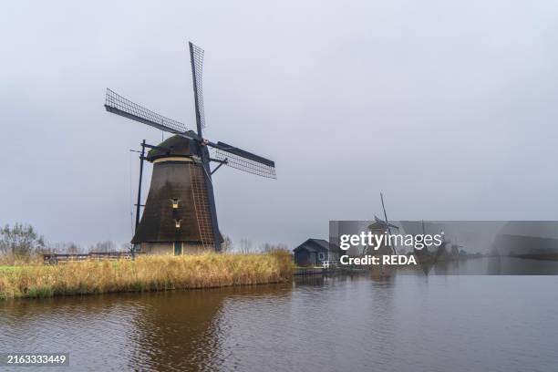 Kinderdijk Mill Park, UNESCO World Heritage Site, Netherlands, Europe.