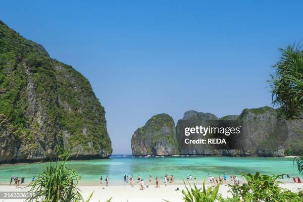 Beach of Maya Bay, Phi Phi Lay Islands, Thailand. Southeast Asia. Asia.