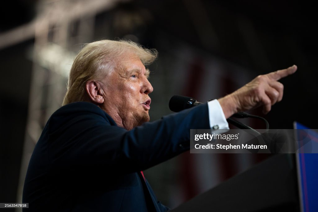 Former President Trump And VP Nominee Sen. JD Vance Hold Rally In St. Cloud, Minnesota