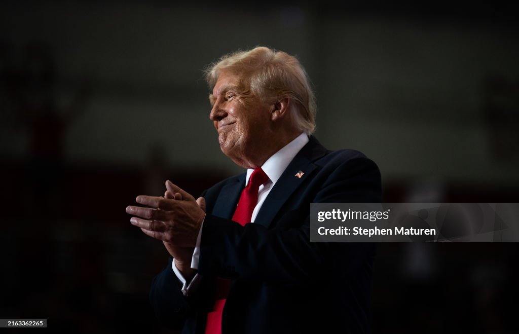 Former President Trump And VP Nominee Sen. JD Vance Hold Rally In St. Cloud, Minnesota