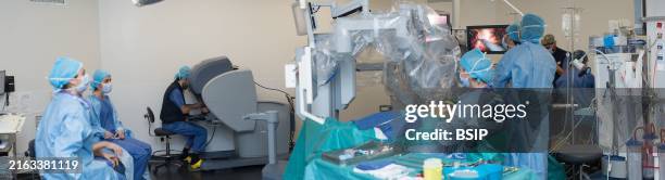 Report at Nice University Hospital, Pasteur Hospital, for a radical prostatectomy with lymph node dissection on a 66-year-old patient suffering from...