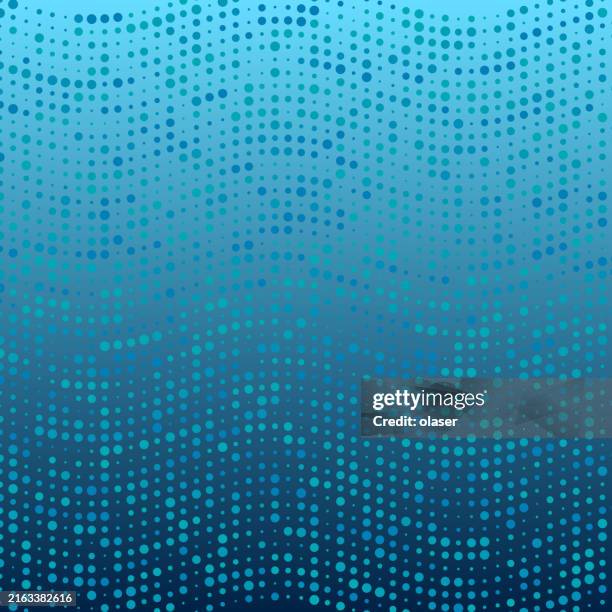 circles forming wave matrix. - small steps stock illustrations
