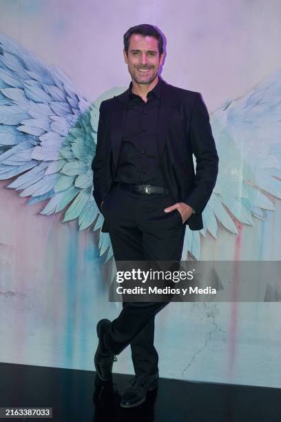 Rafael Novoa poses for a photo during the presentation of the soap opera 'El Angel de Aurora' at Televisa San Angel on July 23, 2024 in Mexico City,...