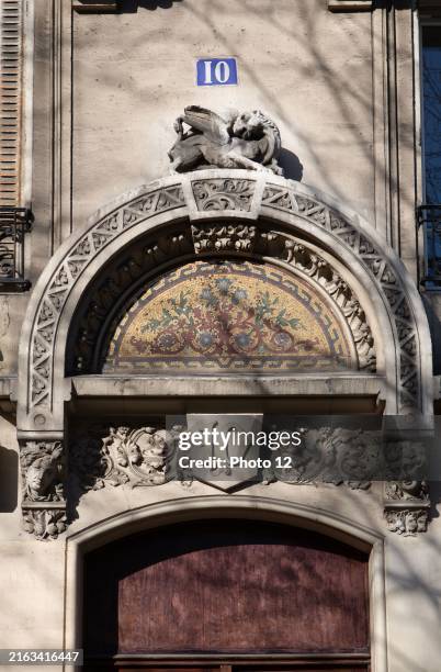 France, Ile de France region, Paris 14th arrondissement, 10 Boulevard Arago, entrance of a building.