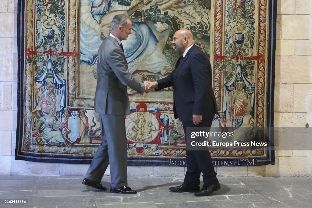 The King Receives In Palma The Mayor Of Palma, Jaime Martinez
