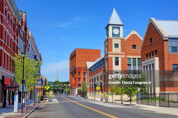 downtown waterbury, connecticut - waterbury connecticut stock pictures, royalty-free photos & images
