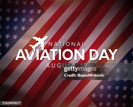 National Aviation Day with USA flag background, August 19. Vector National Aviation Day with USA flag background, August 19. Vector