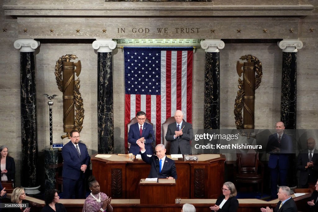 Israeli PM Netanyahu Delivers Address To Joint Meeting Of U.S. Congress