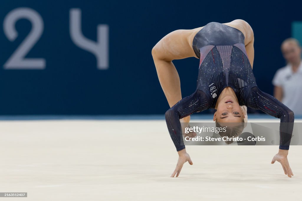 Ruby Evens Ruby Evans of Great Britain performs on the floor exercise during the ...