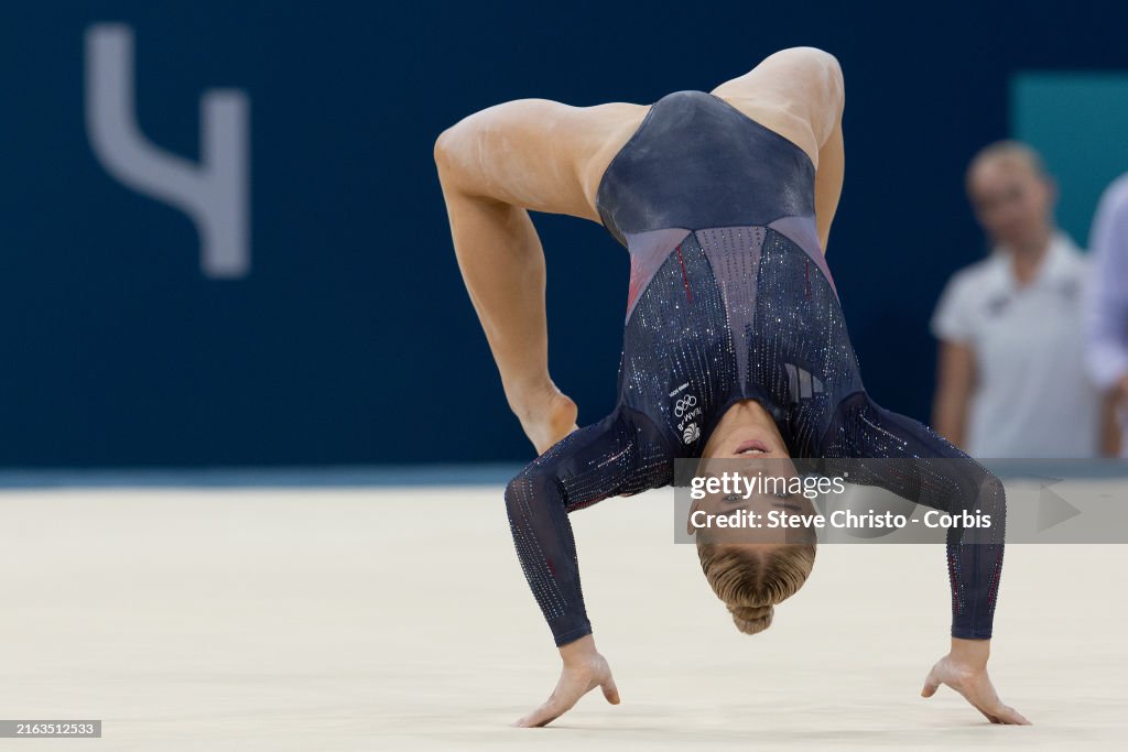 Ruby Evens Ruby Evans of Great Britain performs on the floor exercise during the ...