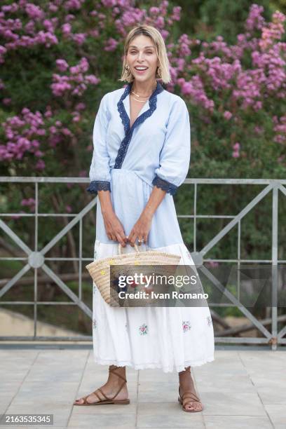 Vittoria Schisano poses for the photographer at the 54th Giffoni Film Festival 2024 on July 24, 2024 in Giffoni Valle Piana, Italy.