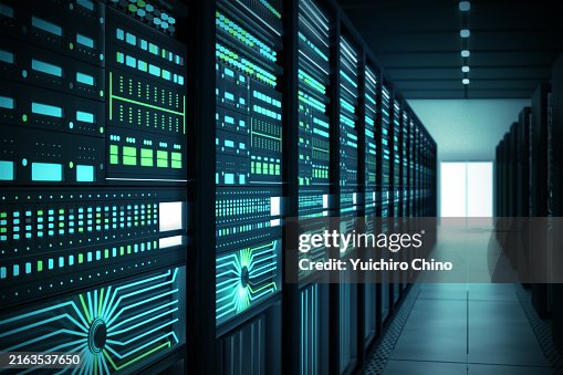 Futuristic data center Futuristic data center