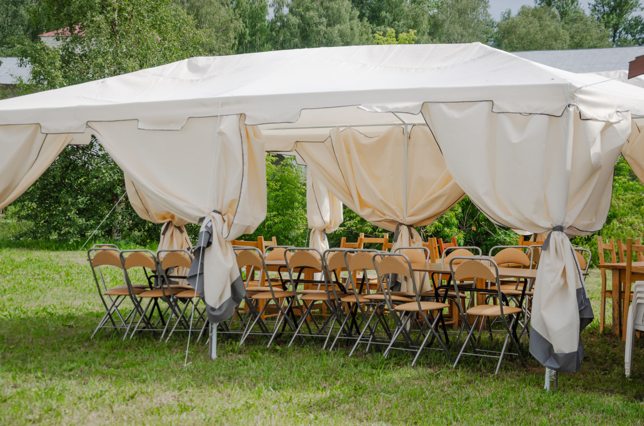 outdoor party setup