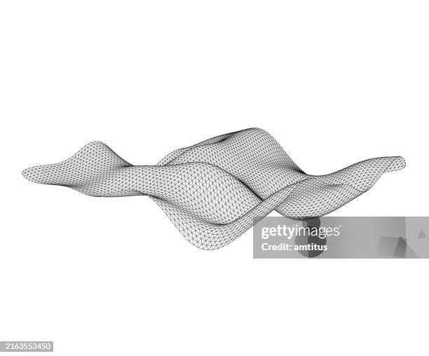 mesh wave - smart textiles stock illustrations