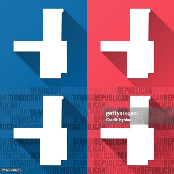 tulsa county, oklahoma. maps on blue and red backgrounds - tulsa stock illustrations