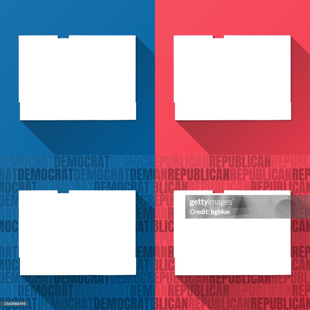 Reno County, Kansas. Maps on blue and red backgrounds