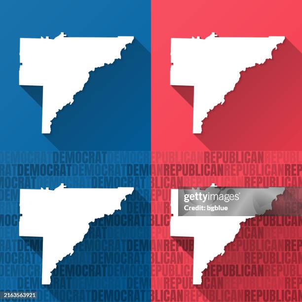 baker county, georgia. maps on blue and red backgrounds - newton stock illustrations