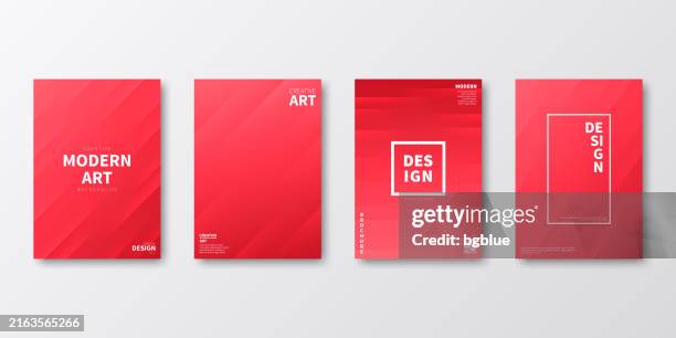 brochure template layout, red cover design, business annual report, flyer, magazine - book rows stock illustrations