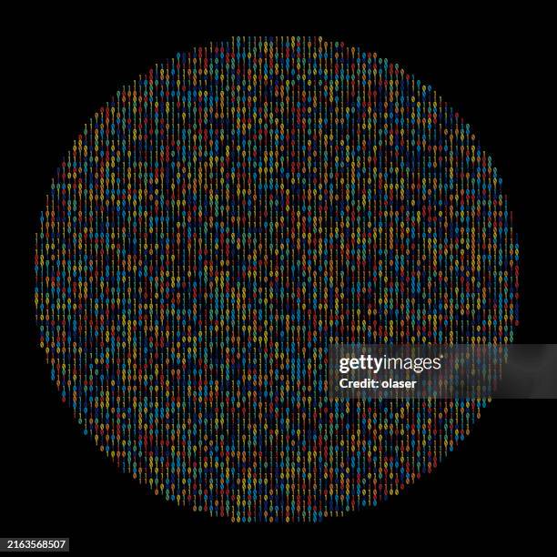 small random binary digits zero and one forming circle shape - small circle pattern stock illustrations