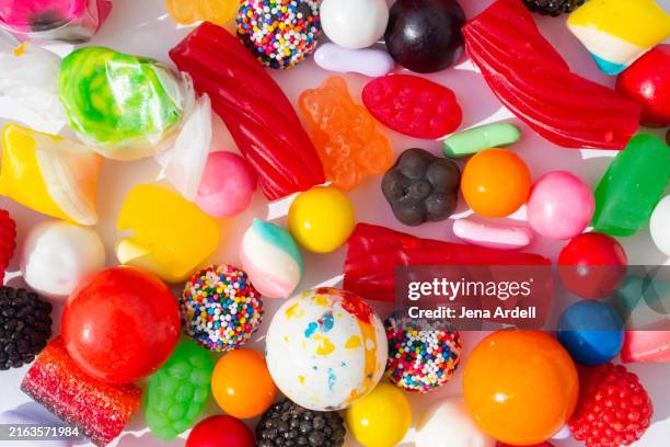 candy background, colorful sugar candies closeup - candy color stock pictures, royalty-free photos & images