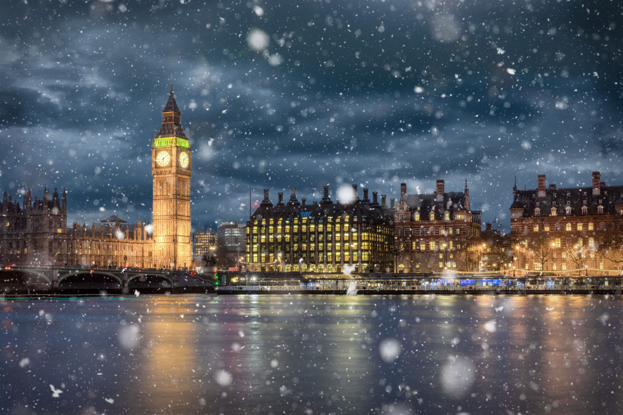 winter london lights