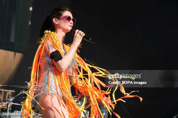 British singer songwriter, actor and TV personality "Disco queen " Sophie Michelle Ellis-Bextor performs live on stage at Camp Bestival family...