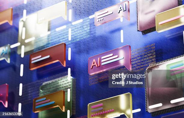 ai chat icons - artificiell generell intelligens bildbanksfoton och bilder