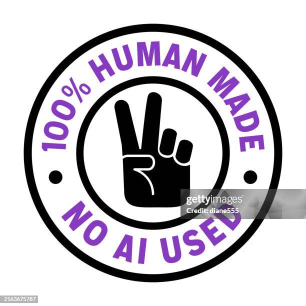 100% human made icon. no ai used symbol - make a image with transparent background stock illustrations