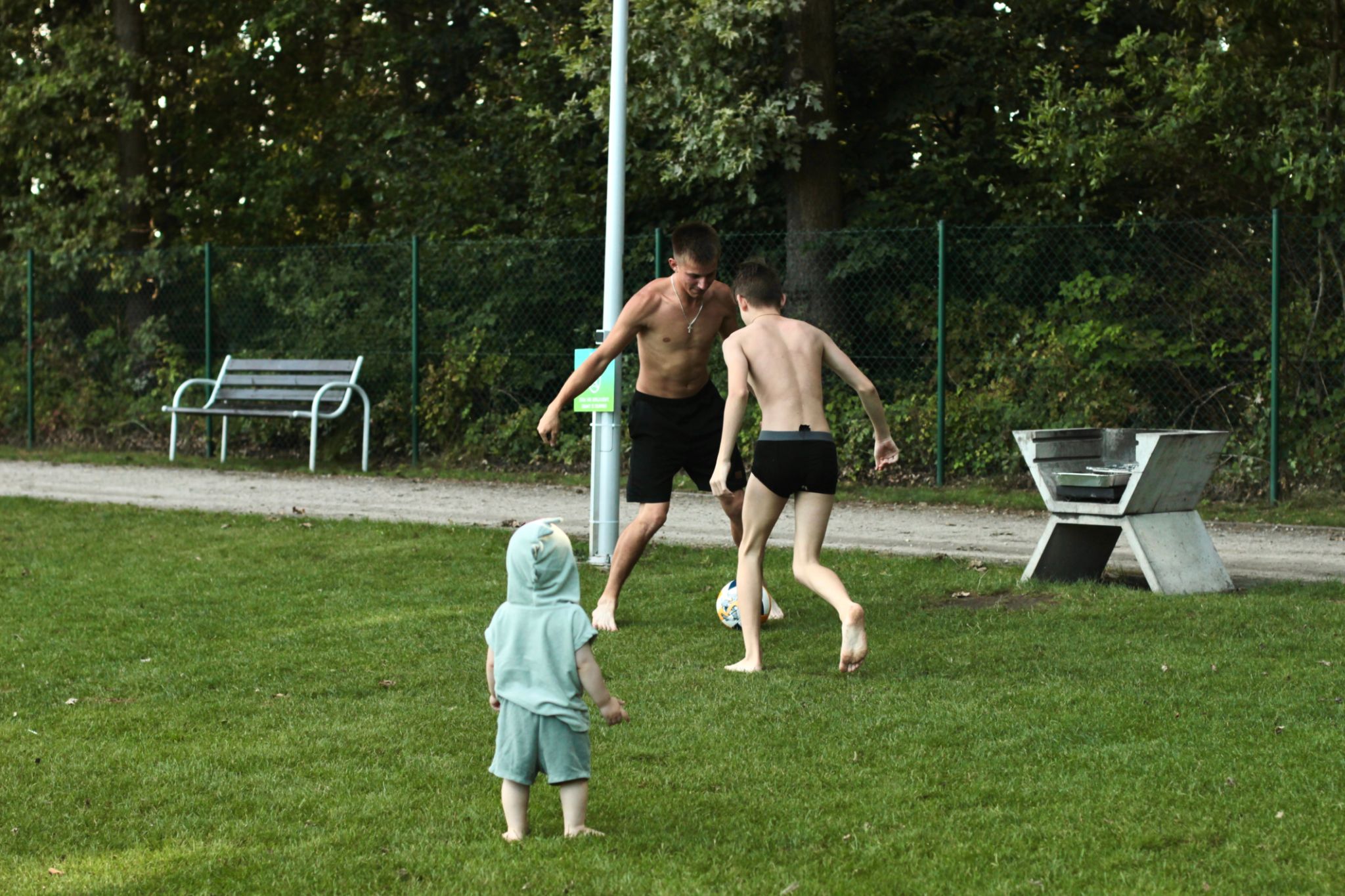 ouders en kinderen voetbal