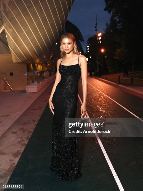 Zendaya attends 'Prelude To The Olympics' at Fondation Louis Vuitton on July 25, 2024 in Paris, France.