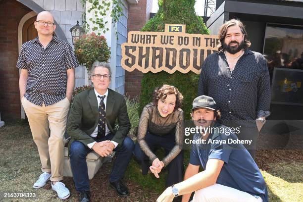 Mark Proksch, Paul Simms, Kristen Schaal, Kyle Newacheck and Matt Berry at FX’s #FXSDCC What We Do in the Shadows Vampire Residence at San Diego...