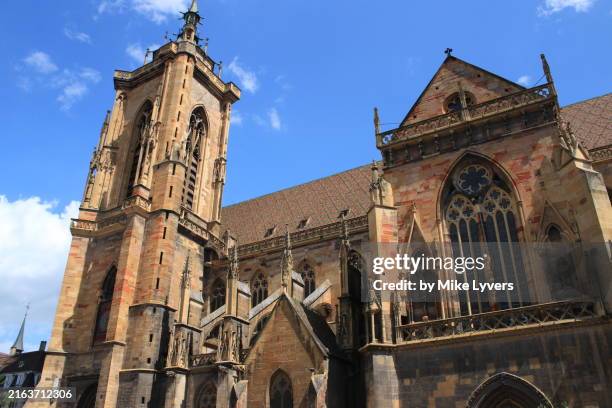 st. martin cathedral, colmar - st-martin-of-tours-catholic-church stock pictures, royalty-free photos & images