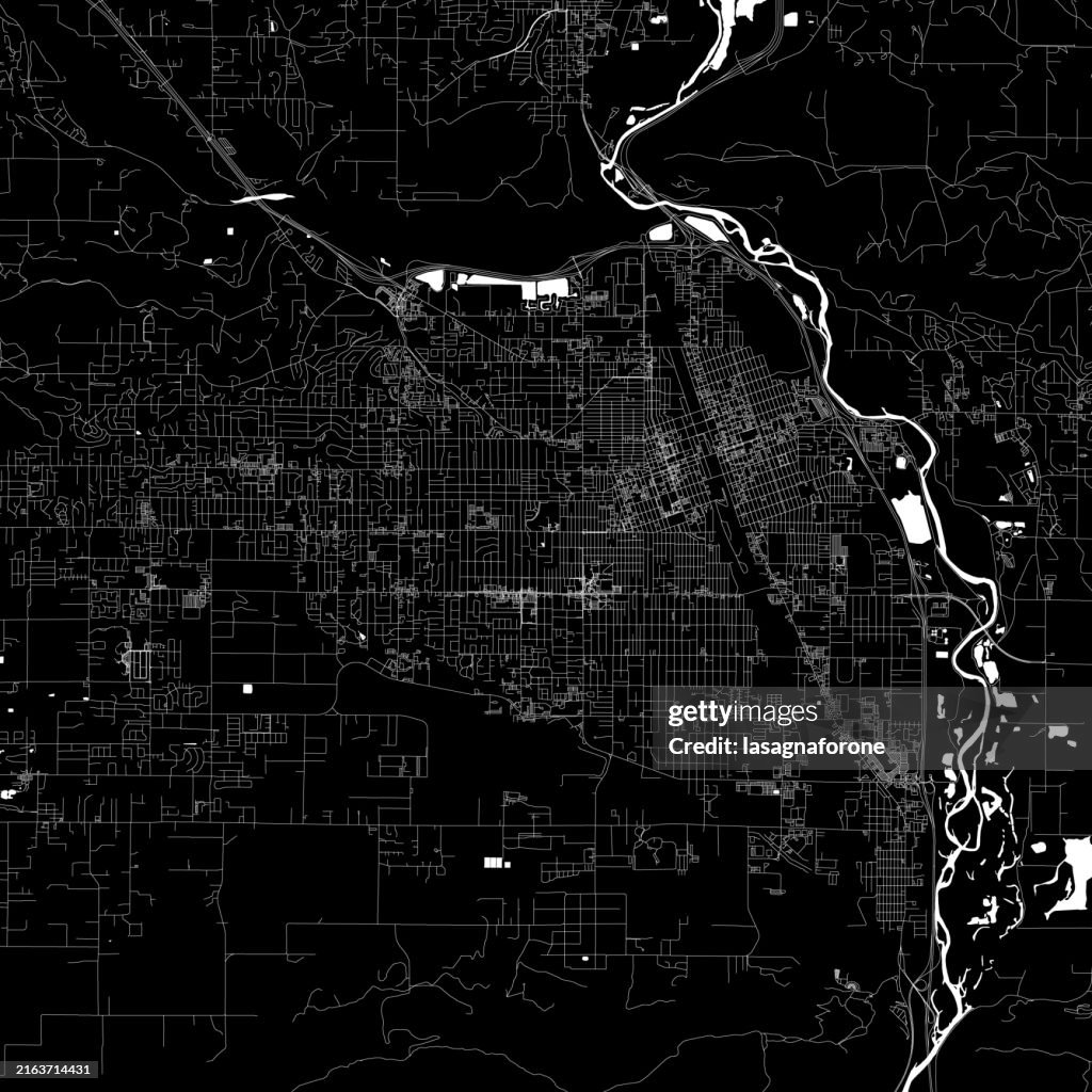 Yakima, Washington, USA Vector Map