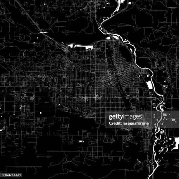 Yakima Washington Usa Vector Map High-Res Vector Graphic