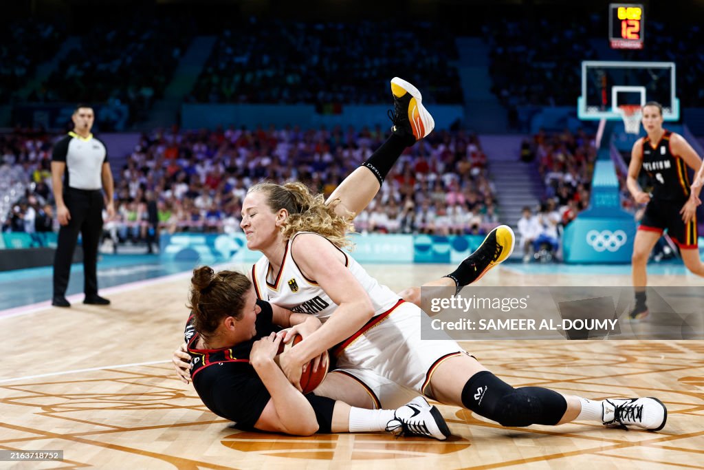TOPSHOT-BASKETBALL-OLY-PARIS-2024-GER-BEL