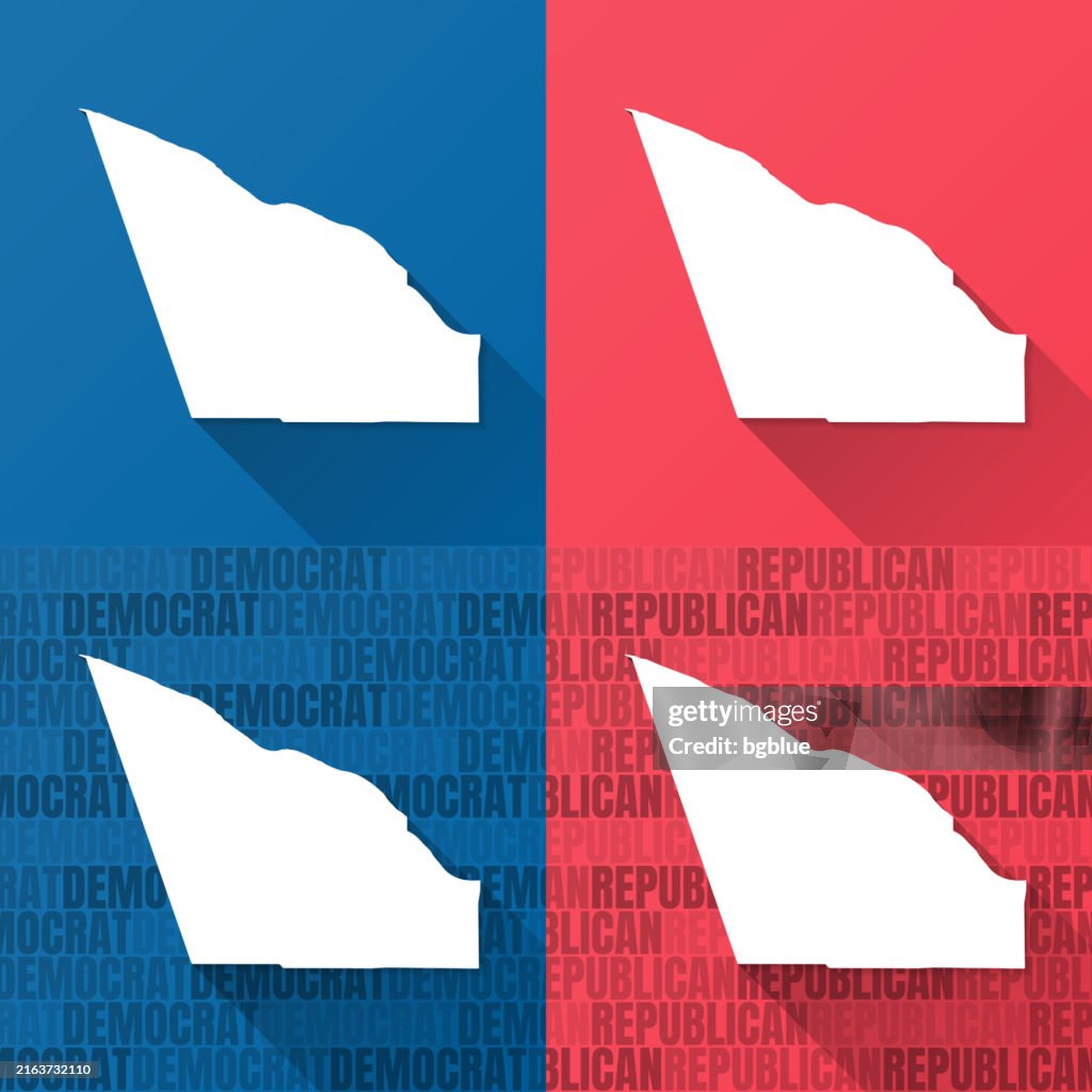 McCracken County, Kentucky. Maps on blue and red backgrounds