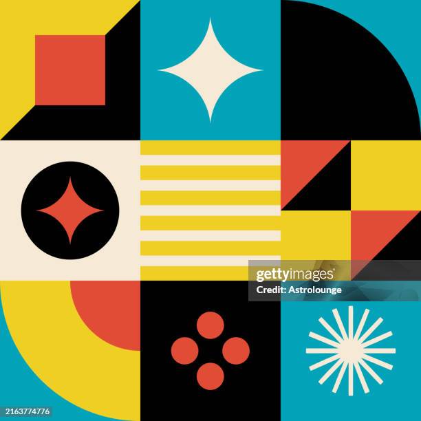 bauhaus style vector design - postmodern stock illustrations