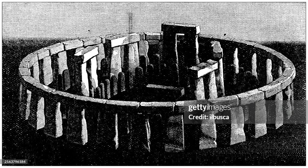 Antique engraving: Stonehenge as it was