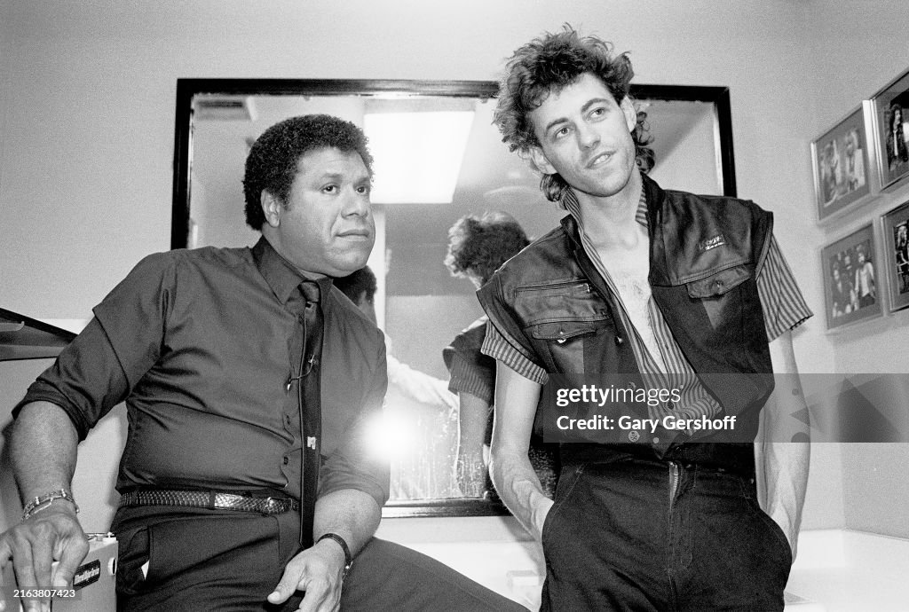JJ Jackson & Bob Geldof Backstage At MTV