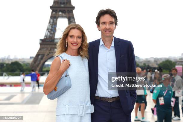 Antoine Arnault and Natalia Vodianova attend the red carpet ahead of the opening ceremony of the Olympic Games Paris 2024 on July 26, 2024 in Paris,...