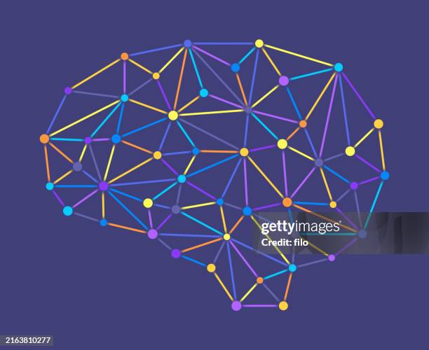 stockillustraties, clipart, cartoons en iconen met brain machine learning neural network artificial intelligence ai - neurochirurgie